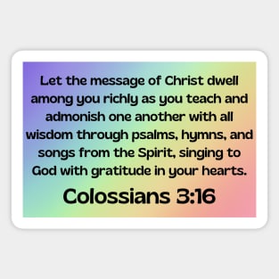 Bible Verse Colossians 3:16 Magnet